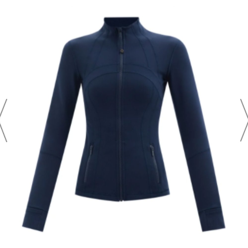 LuLu Lemon Navy Zip Up Sweat Jacket Size 8